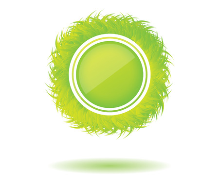 Grass banner on a isolated background,vectorのイラスト素材