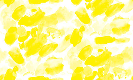 seamless abstract yellow watercolor splash background. art by painted imageの写真素材