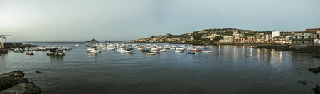 dawn in the bay of Capomuliniの写真素材