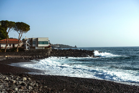 spiaggietta of cocole in Santa Tecla (Acireale)の写真素材