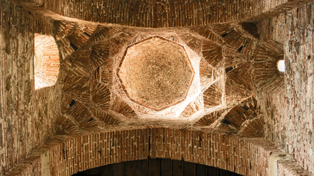 The Basilica of Saints Peter and Paul in AgrÃ² - interior of the domeのeditorial素材