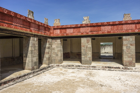 detail of the remains of Teotihuacan