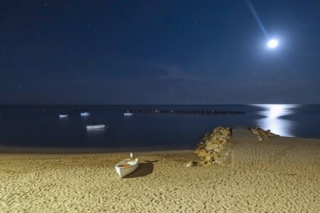 Torre Melissa at night, the beach - 47の写真素材