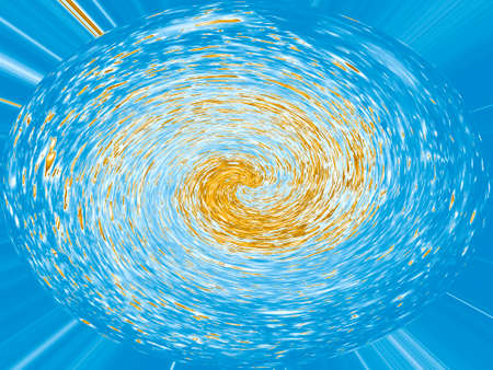 golden light blue curl 1903cの写真素材