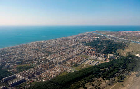 Aerial view of the Roman coastの写真素材