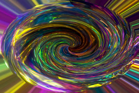 twinkling swirl of colored lightsの写真素材