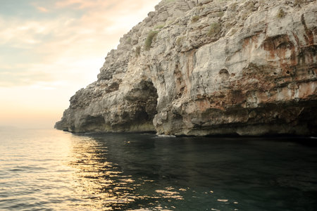 Rocky coast of Santa Maria di Leuca in Salentoの写真素材