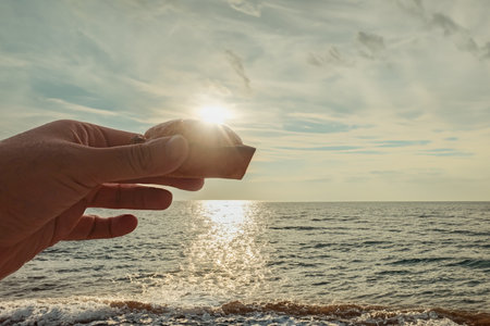 radiant dawn eating a pasticciotto lecceseの写真素材