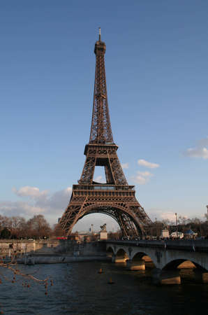 Day view of the Eiffel Tower, Paris, Franceの写真素材