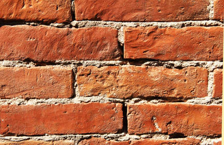 A brick wall with old cementの写真素材