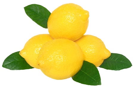 The lemon on a white background.の写真素材