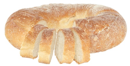 Bread on a white background.の写真素材