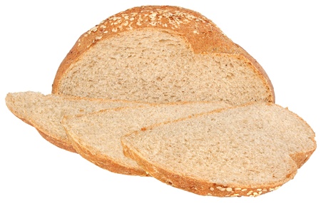 Bread on a white background.の写真素材