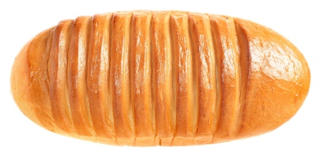 Bread on a white background.