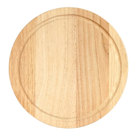 Cutting board on a white background.の写真素材
