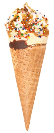The ice cream on white background.の写真素材