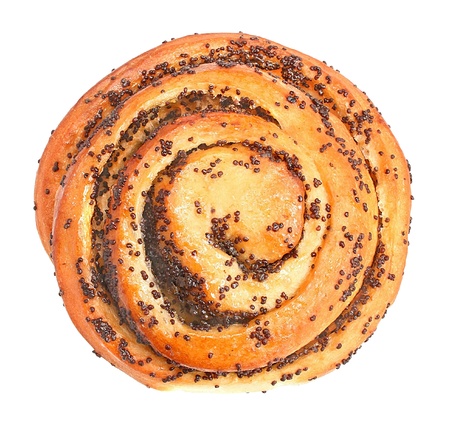 Sweet bun on a white background.の写真素材