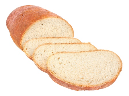 Bread on a white background.