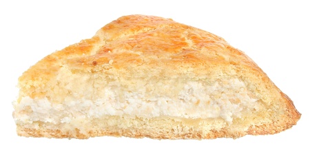 Piece of a pie on a white background.の写真素材