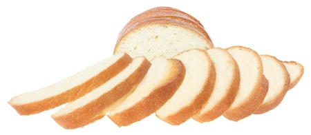 Bread on a white background.