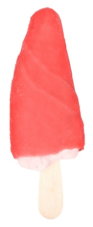 The Icecream on a stick on white background.