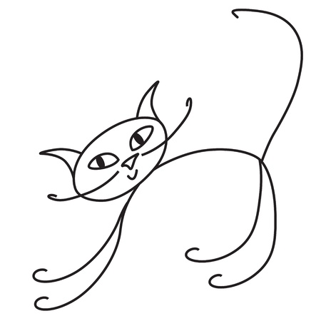 Picture of a cat on a white background.のイラスト素材