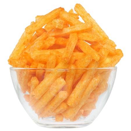 Cheese snack on a white background 