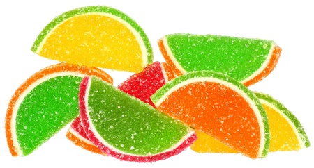 Multicolored fruit candy isolated.の写真素材