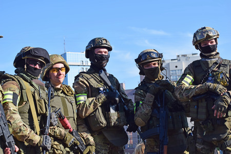 Novosibirsk, Russia - June 6, 2015: The festival of youth subcultures and cosplay Znaki. Among the...