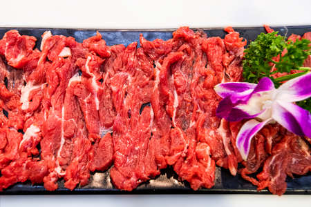 hot pot beef ingredientsの写真素材