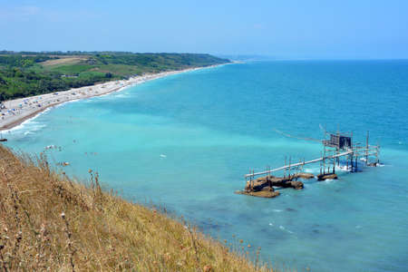 Vasto, Abruzzo / Italy-The sunny natural reserve beach of Punta Aderci.の写真素材