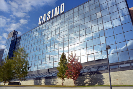 Saint Vincent, Aosta Valley, Italy- 10/14/2019- The Casino one of older gambling house of Italy.のeditorial素材