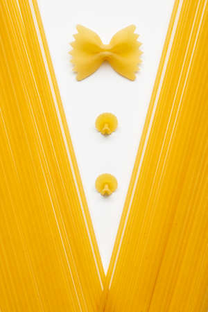 Concept of the quality of Italian pastaの写真素材