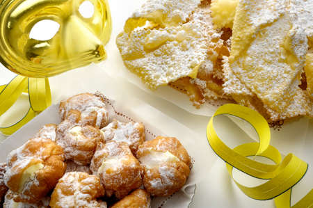 Traditional sweets for the carnival in Veniceの写真素材
