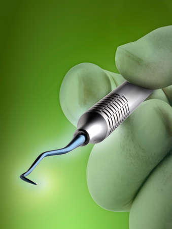Dental inspection using a dental instrument.の写真素材