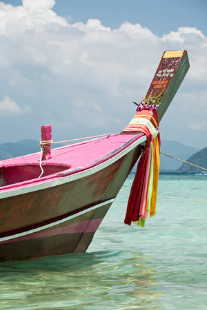 Bow of a Thai boatの写真素材