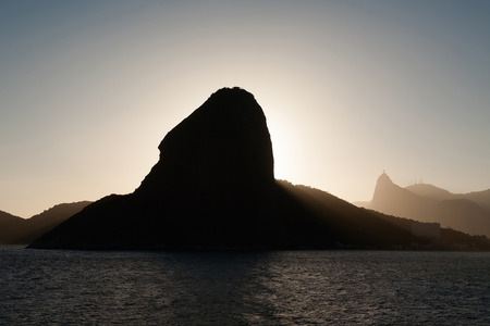 Sugar loaf and Corcovado in backlitの写真素材