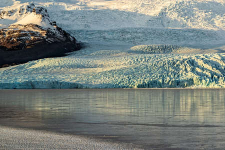 Fjallsarlon glacier lagoon in Vatnajokull National Park, Icelandの写真素材