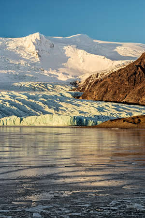 Fjallsarlon glacier lagoon in Vatnajokull National Park, Iceland