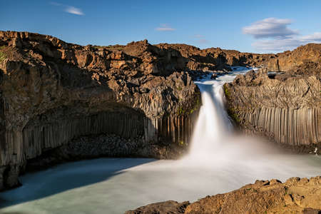 Icelandic summer landscape of the Gullfoss waterfall in Icelandの写真素材