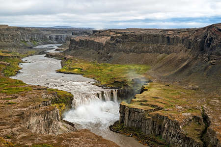 Fjadrargljufur canyon in South of Iceland in a summer and sunny day