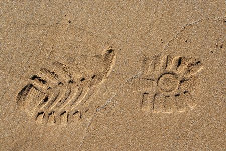 Footprint on the sand