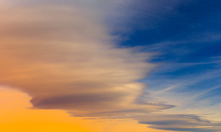 blue orange contrastの写真素材