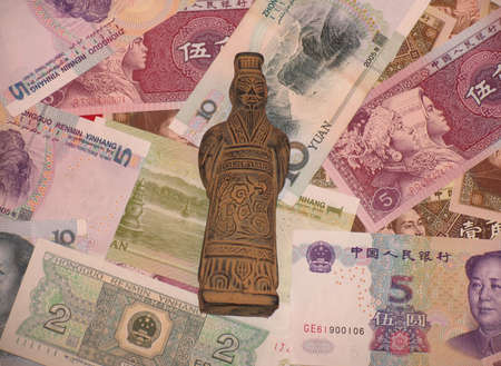 Xia'n Emperor and Chinese Moneyの写真素材