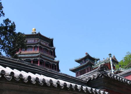 Beautiful Scene of China, Beijing city of emperorsの写真素材