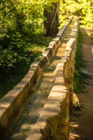 Old aqueduct in France, Provence region, still workingの写真素材
