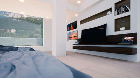 Interior 3D render, from different rooms,