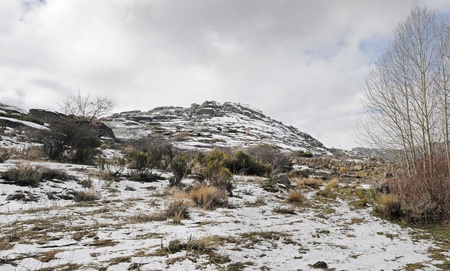 mountain in winterの写真素材