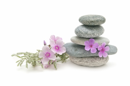 spa still life with perfumes and aromatic herbsの写真素材