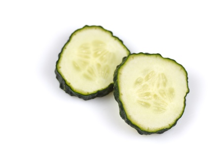 cucumber isolated on white backgroundの写真素材